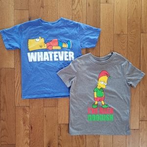 Boy Bart Simpson Bundle Shirt SZ. 6-7